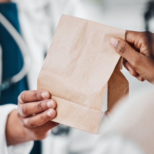 Recyclable Brown and White Kraft Paper Bags