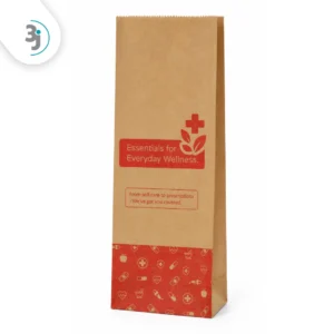 Kraft Paper Bag - 3J RX Red Small (90x266x55)