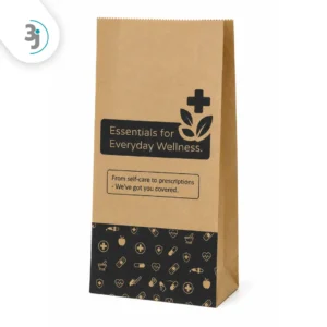 Kraft Paper Bag - 3J RX Black Medium (140X266X55)