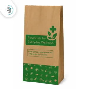 Kraft Paper Bag – 3J RX Green XLarge (200X454X65)